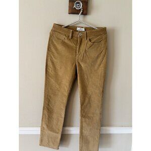 Vineyard Vines Womens Size 26 Straight Crop Corduroy Pants Raw Hem Brown